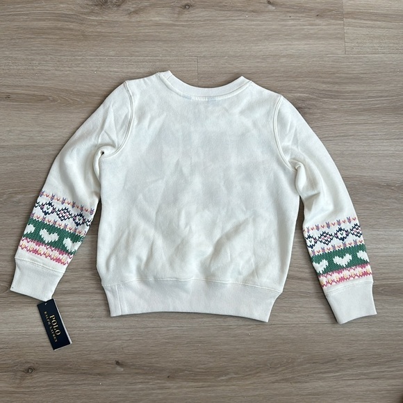 Fair Isle Logo Fleece Sweatshirt girl size 7 - Picture 8 of 8